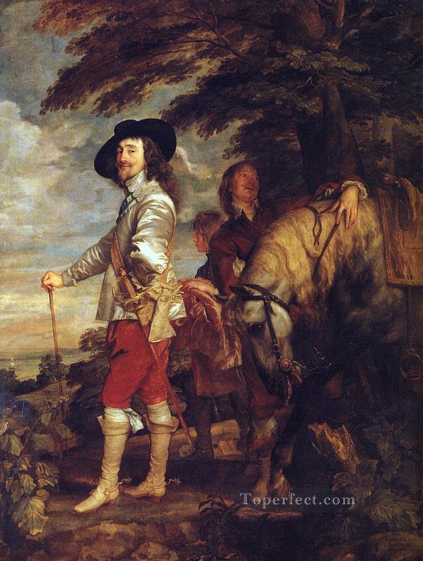 Carlos I, rey de Inglaterra en la caza, pintor de la corte barroca Anthony van Dyck Pintura al óleo